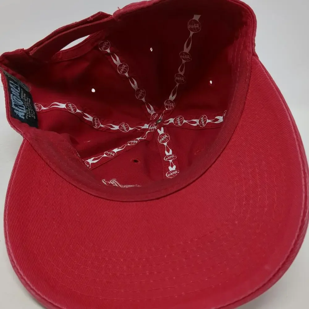 Anoma Baseball Cap Red One Size Coca Cola Embroidered Adjustable Strapback hat
